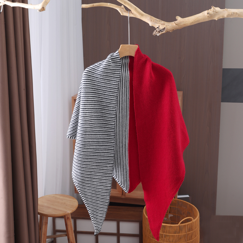Wool Scarf Men - Autumn And Winter Wool Knitted Triangle