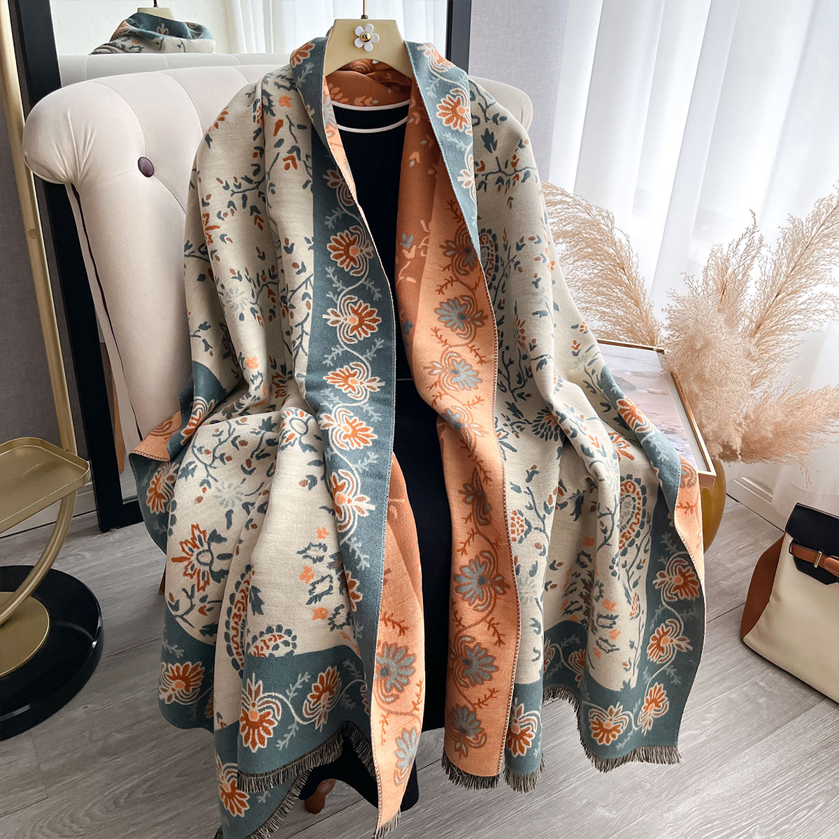 Cashmere Pashmina Wrap - Luxury Winter Imitation Cashmere Scarf Women
