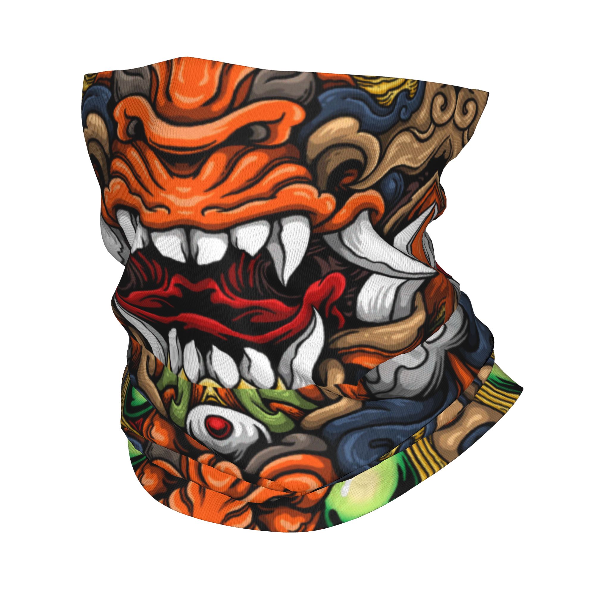 Neck Gaiter Fleece - Custom Samurai Demon Oni Winter Headband