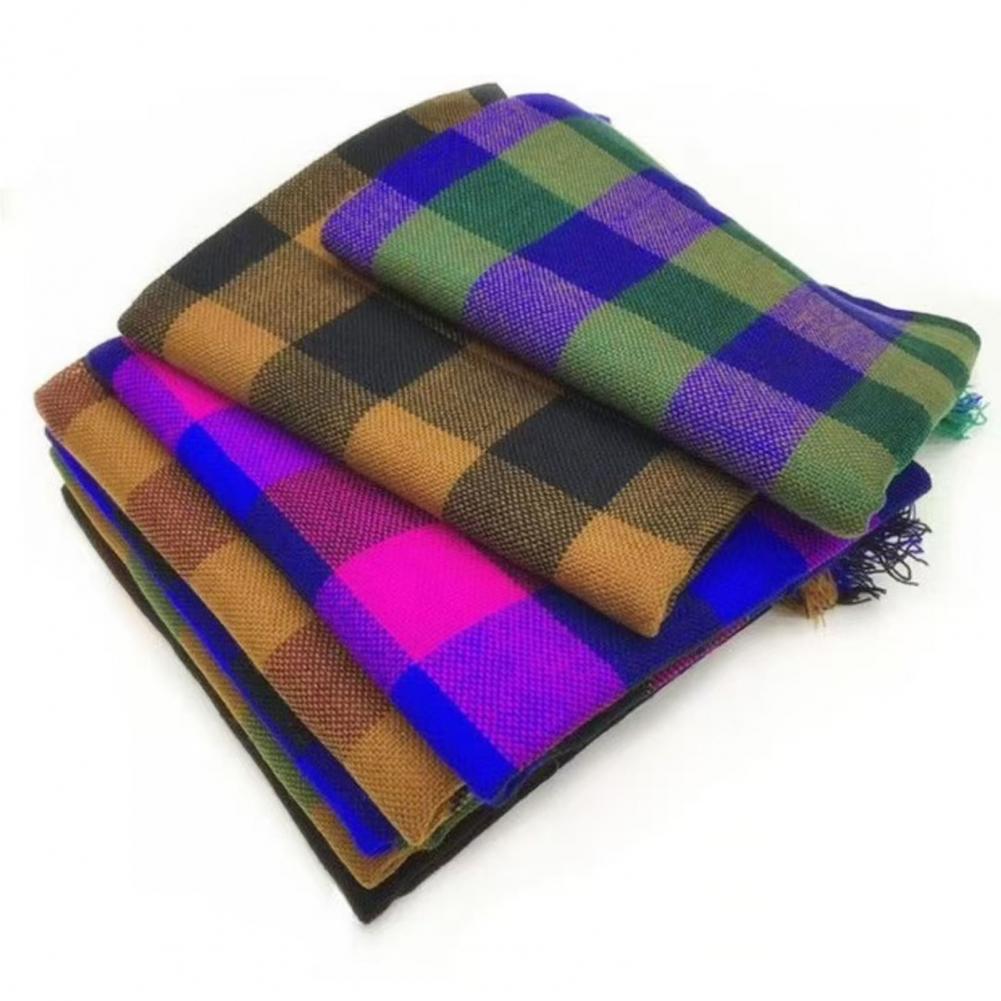 2025 Wool Square Scarf Tassel  - Wool Scarf Men 评论和价格