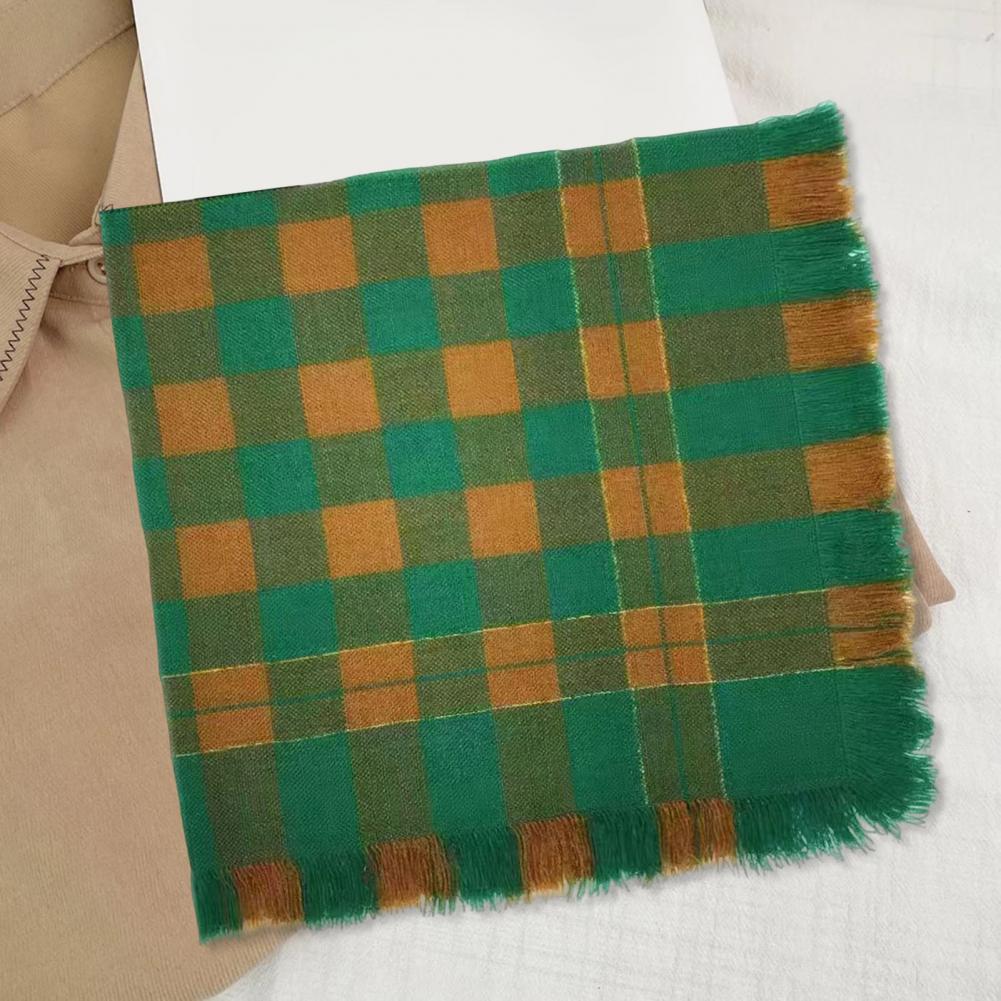 2025 Wool Square Scarf Tassel  - Wool Scarf Men 评论和价格