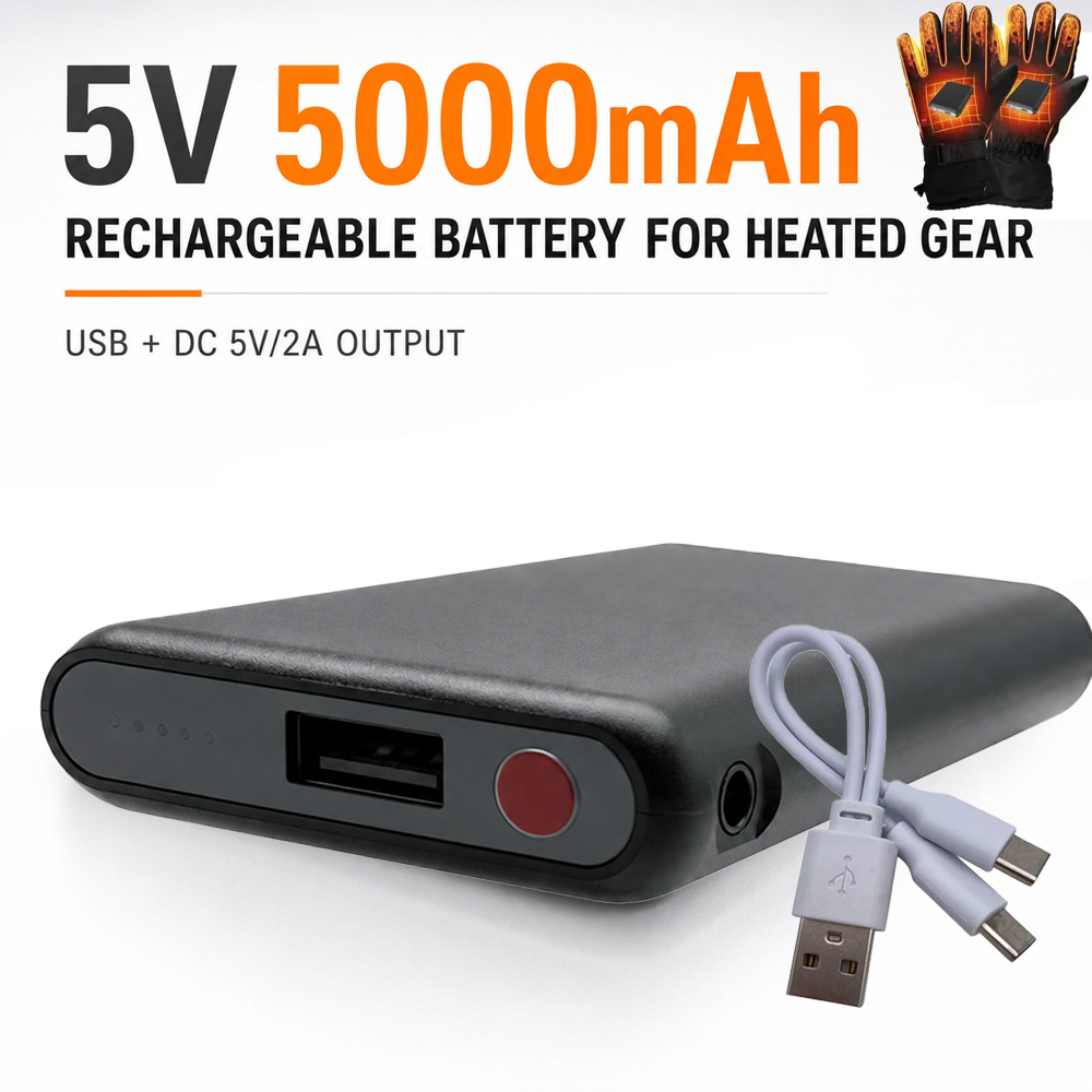 5V 5000mAh Heated Gloves Batte - Heated Vest Battery 评论和价格