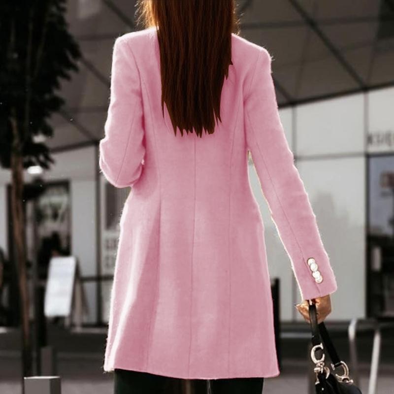 831A Womens Fall Winter Wool C - Wool Coat Peacoat 评论和价格