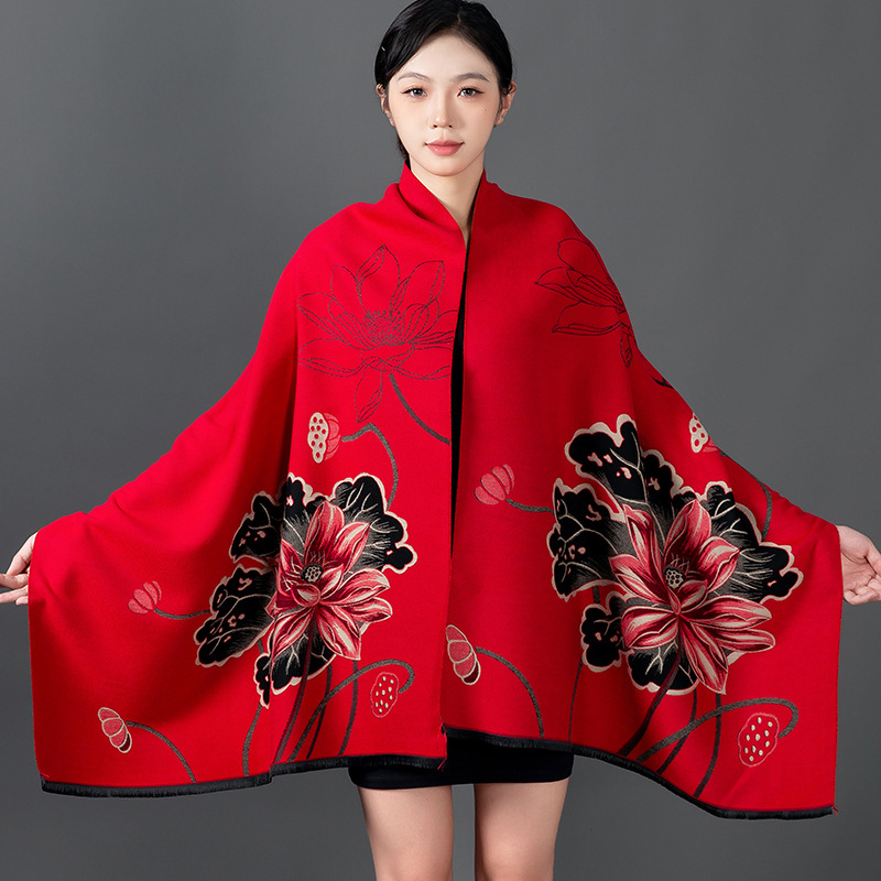Women Winter Shawl Cashmere Sc - Cashmere Pashmina Wrap 评论和价格