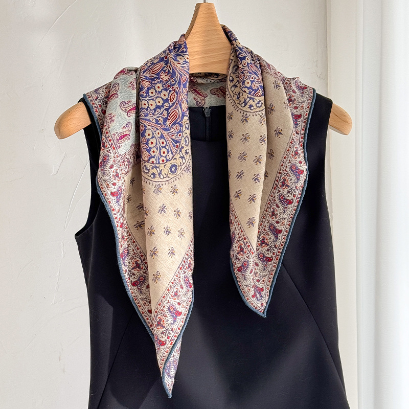 70% wool 30% Real Silk Scarf f - Wool Scarf Men 评论和价格