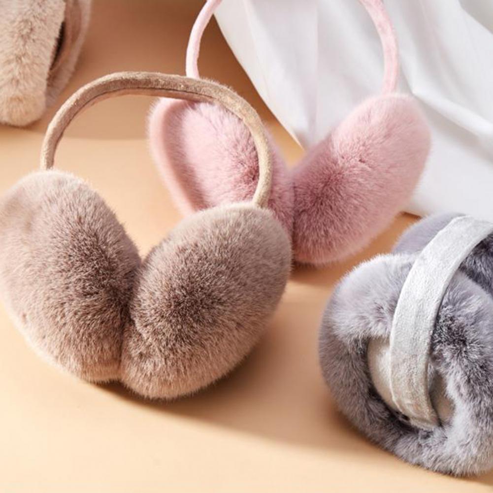 Women Winter Earmuffs Plush Ea - Earmuffs Foldable 评论和价格