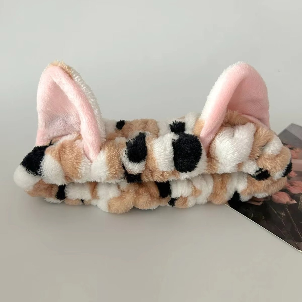 3pcs/set Leopard Print Cute Ca - Winter Headband Fleece 评论和价格