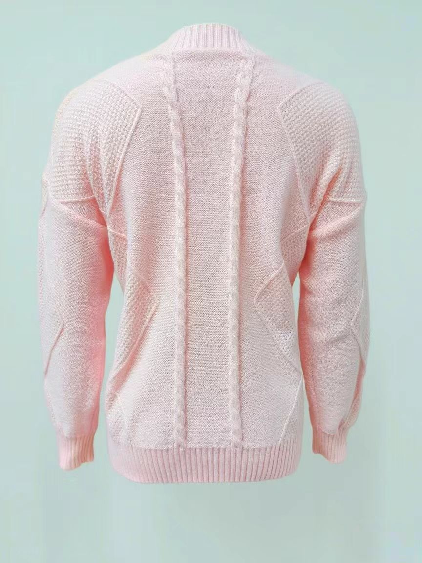 Women V Neck Cable Knit Cardig - Down Jacket Packable 评论和价格
