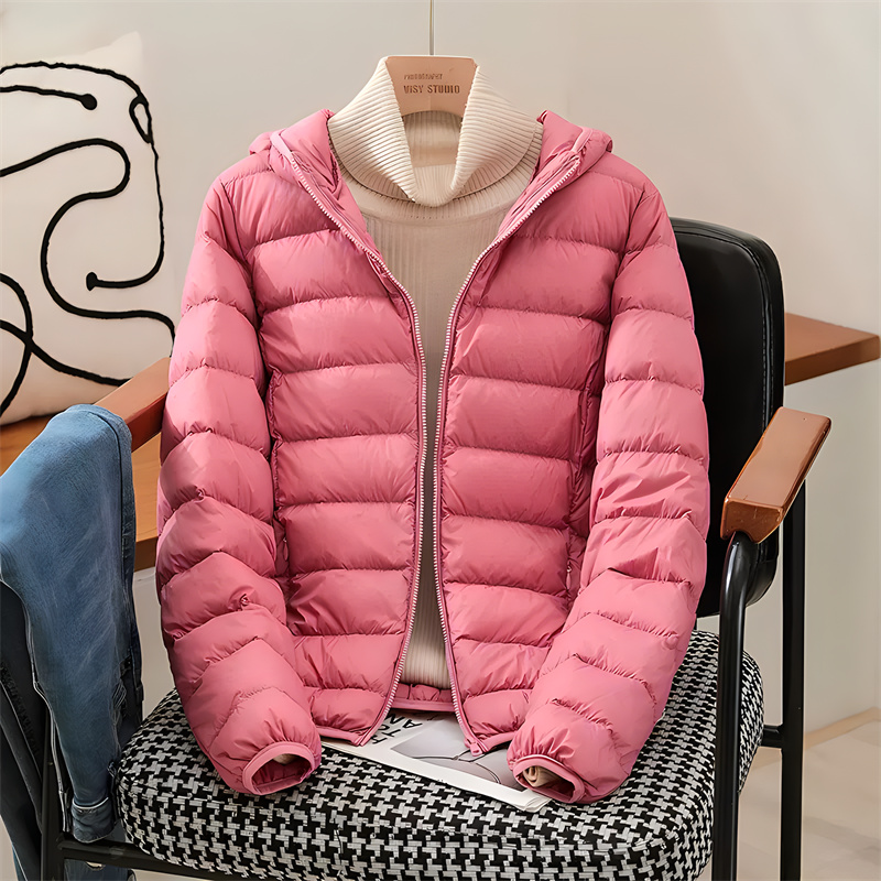 Plus Size Women Hooded Korean  - Down Jacket Packable 评论和价格