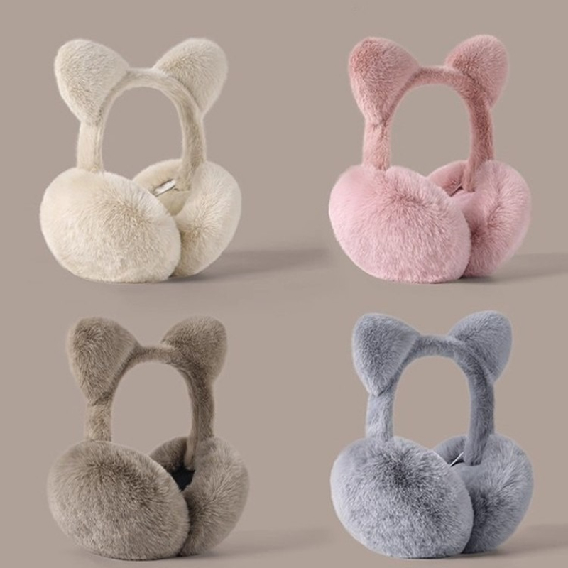 Cat Ears Foldable Earmuffs Plu - Earmuffs Foldable 评论和价格