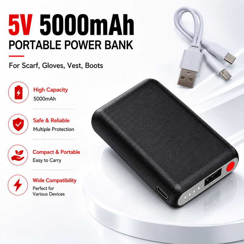 5V 5000mAh Heated Gloves Batte - Heated Vest Battery 评论和价格