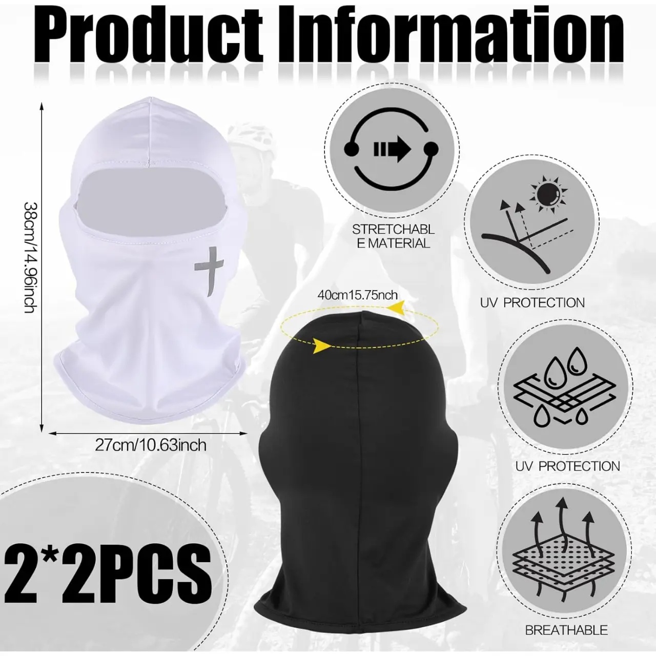 2 Pcs Full Face Mask Balaclava - Balaclava Ski Mask 评论和价格