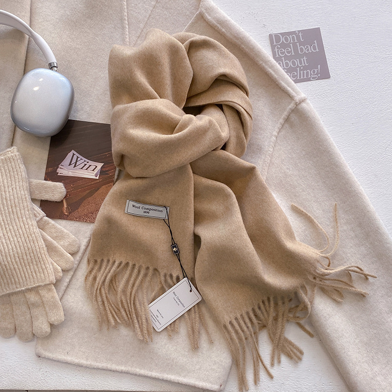 2024 Winter Wool Scarf For Wom - Cashmere Pashmina Wrap 评论和价格